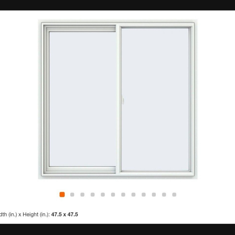 Jeld-wen sliding window white 48x48, brand new still in packaging.